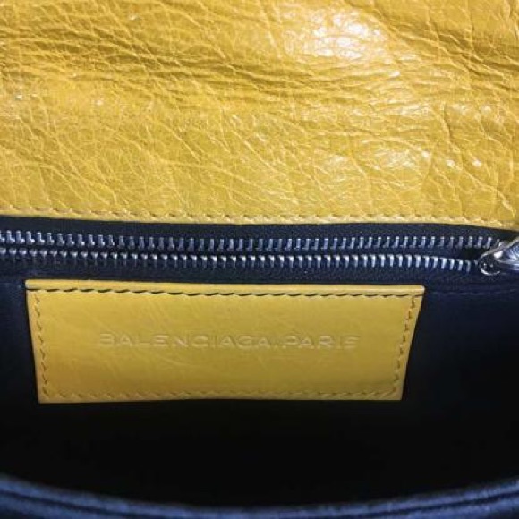 Balenciaga Envelope Yellow Leather Large Clutch - Picture 4 of 6